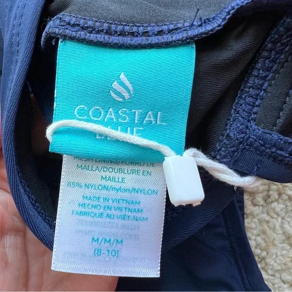 Coastal Blue Navy Blue Halter One-Piece Swimsuit - Picture 8 of 8